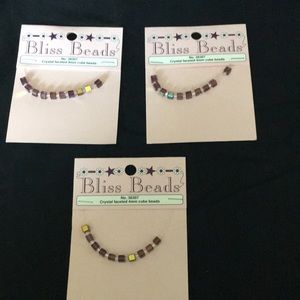 Bliss Beads crystal faceted 4mm cube beads